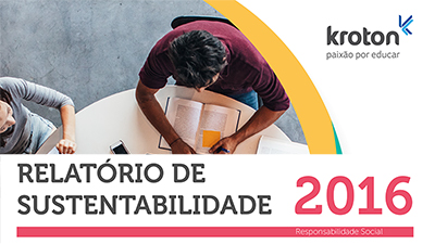 Imagem Capa do Relatório de Sustentabilidade Cogna 2016