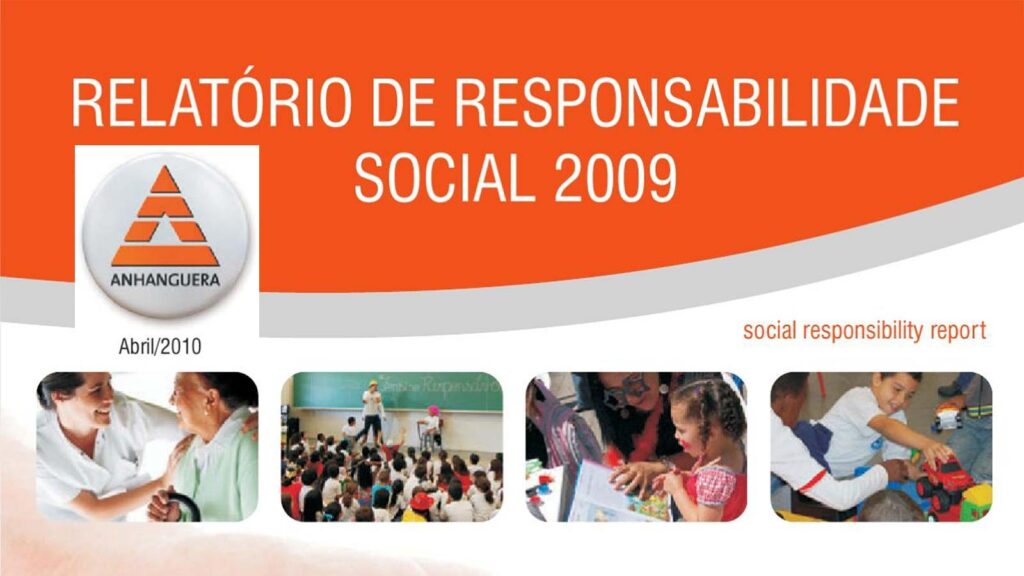 Imagem Capa do Relatório de Sustentabilidade Anhanguera 2009