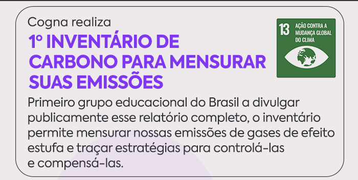 1º INVENTÁRIO DE CARBONO PARA MENSURAR SUAS EMISSÕES