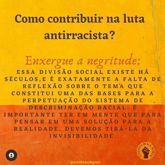 Imagens de posts do instagram do projeto Black Power da Faculdade Unic, Rondonópolis/MT