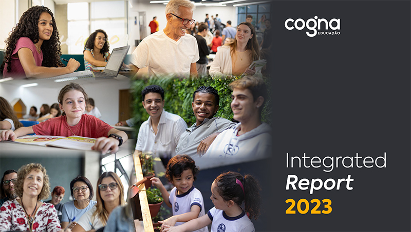 Cover of Cogna Education's 2023 Integrated Report