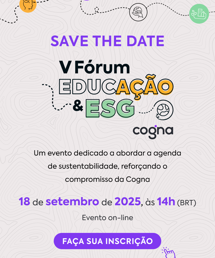 Pop-up V Fórum EDUCAÇÃO & ESG Cogna 2025